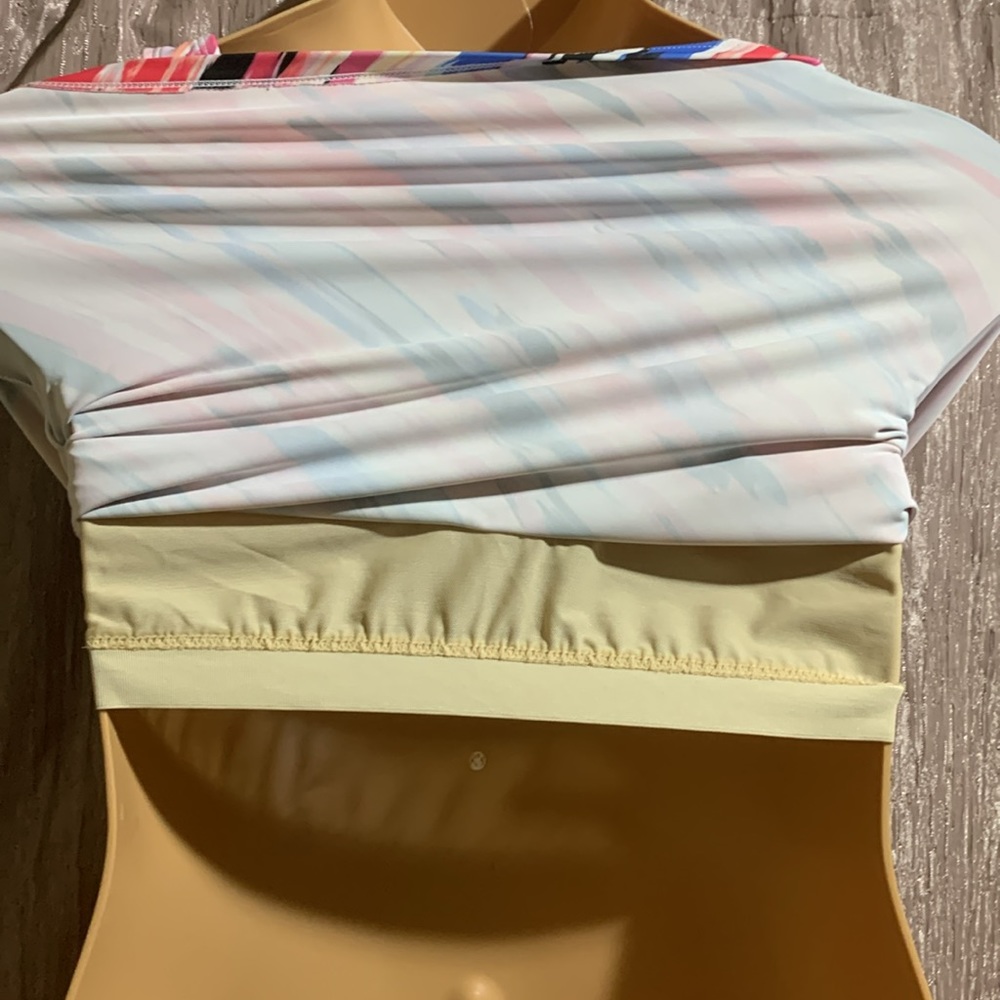 Swimsuits For All Multicolor Striped Swim Top - Picture 14 of 16